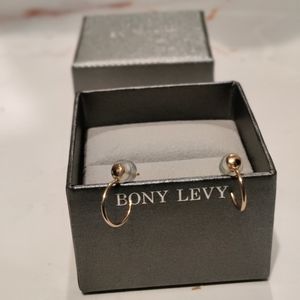 14K Yellow Gold Hoop Earrings BONY LEVY